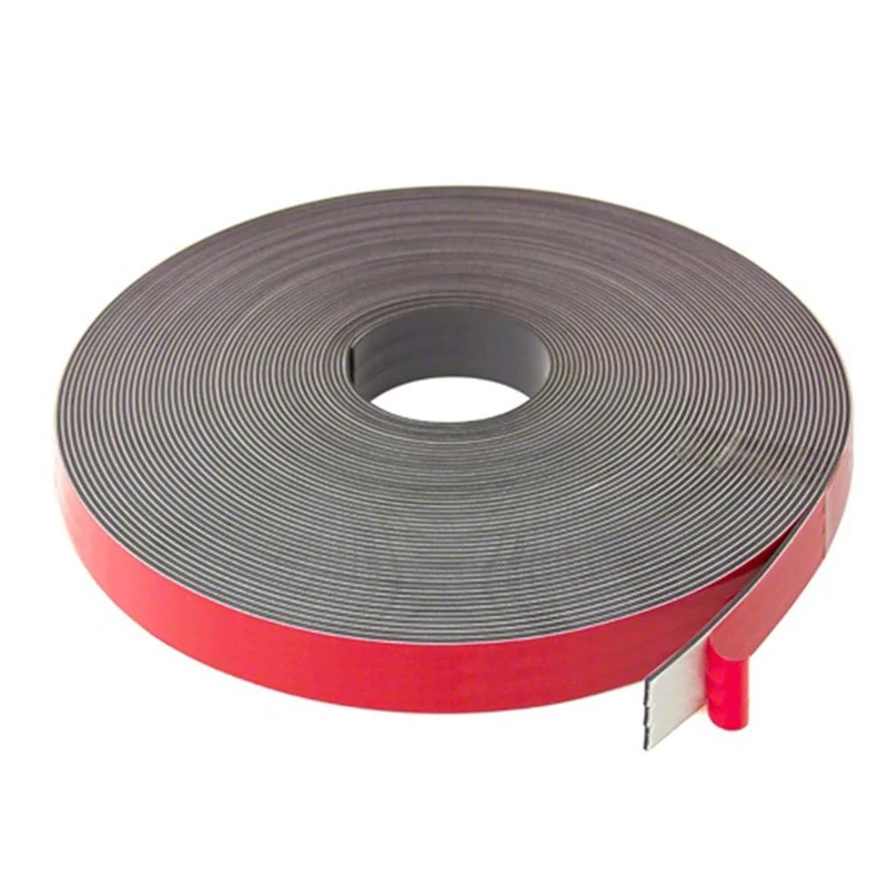 FIRST4MAGNETS MagFlex® Flexible Magnetic Tape with Foam Self Adhesive Designed to Provide a Strong Grip on Magnetic Metal Based Surfaces - Polarity B - 25.4mm Wide - 30m Length