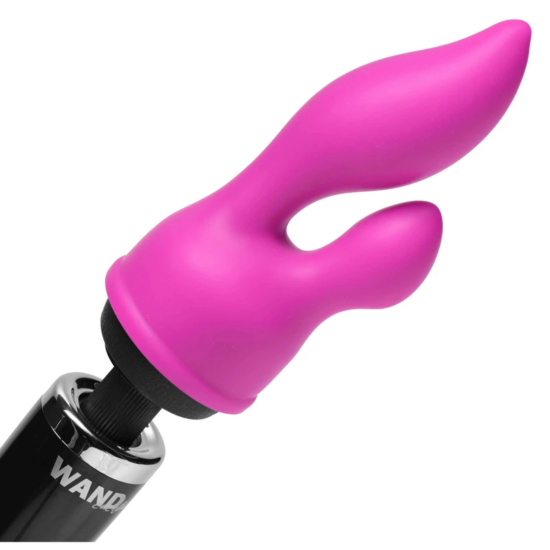 Wand Essentials Euphoria G-Spot and Clitoral Stimulating Silicone Wand Massager Attachment for Women, Ergonomic Dual Petal Design, Soft Body-Safe Material, Easy to Clean