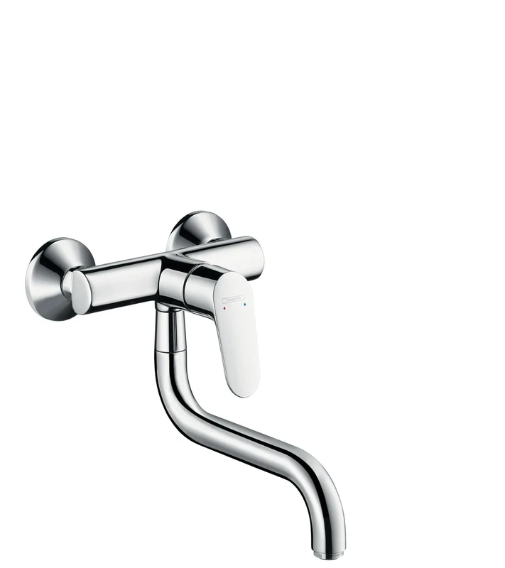 hansgrohe Focus kitchen tap with 180° swivel range, wall mounted, chrome 31825000