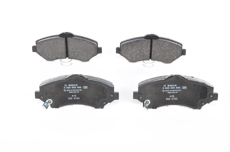 Bosch BP1414 - Brake Pads Car Front Axle - Bosch Quality - Reduced Noise and Dust - ECE-R90 Certified - Copper-Free - 1 Set of 4 Pads