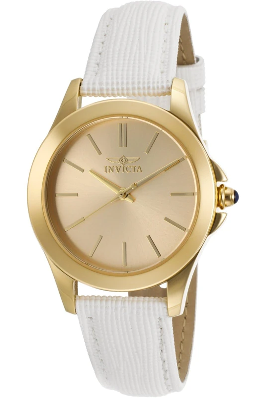 Invicta Angel 15149 Women's Watch - Waterproof - Analogue - Quartz Movement - stainless steel with gold dial - 32mm