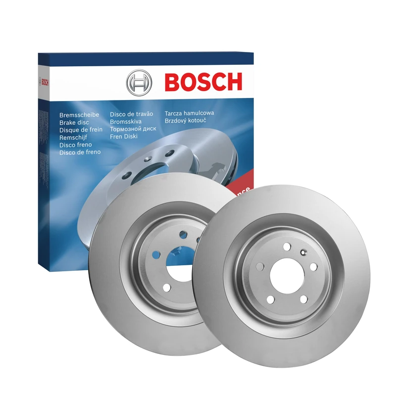 Bosch BD1579 Brake Disc Set - 356 mm Vented High-Carbon Disc - Rear Axle - ECE-R90 Certified - Great Cooling and Noise Suppression, Advanced Corrosion protected - 1 Set of 2 Discs