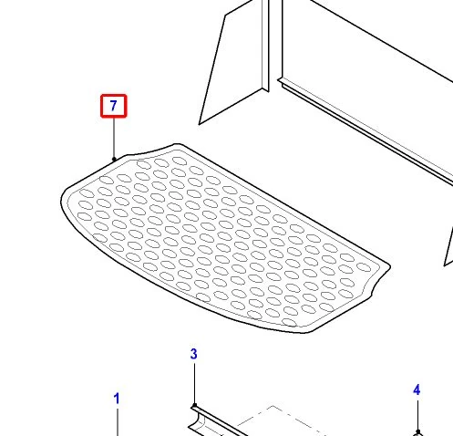 Ford 1132406 Over-Head Rubber Storage Tray/Mat