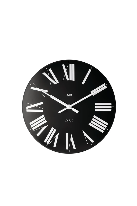 Alessi Firenze Wall Clock, Black