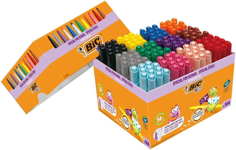BIC Kids Visacolor XL Colouring Pens 144 Classpack