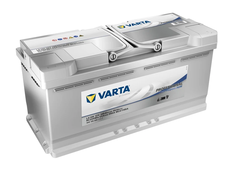 VARTA LA105 Dual Purpose AGM Leisure Battery 840 105 095