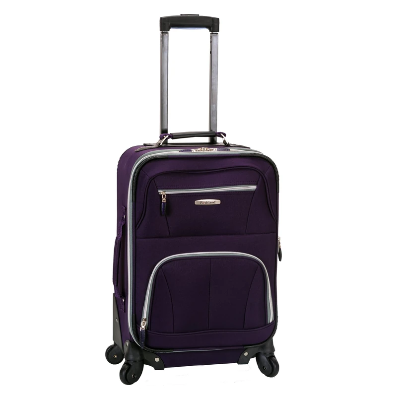 Rockland Luggage 19 Inch Expandable Spinner Carry On, Purple, One Size