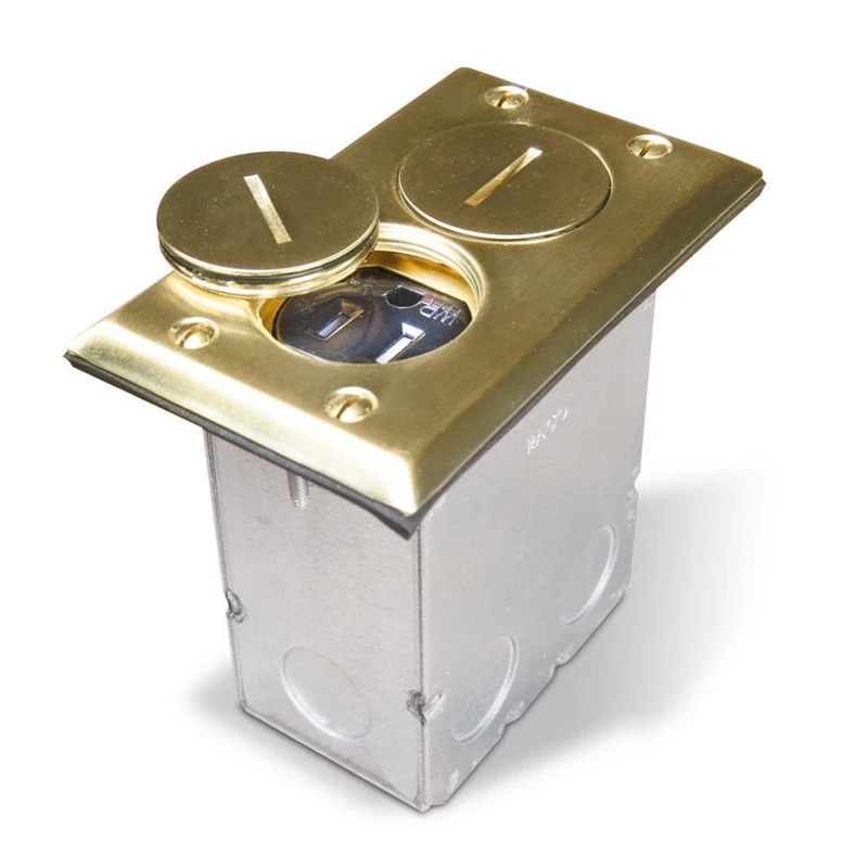 Hubbell-Raco 6500BR-5 18 Cubic Inch Rectangular Floor Box