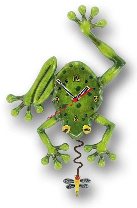 Enesco C106 Resin Frog Clock 28.5 cm