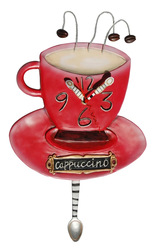 Enesco P8022 Resin Cappuccino Clock 35 cm