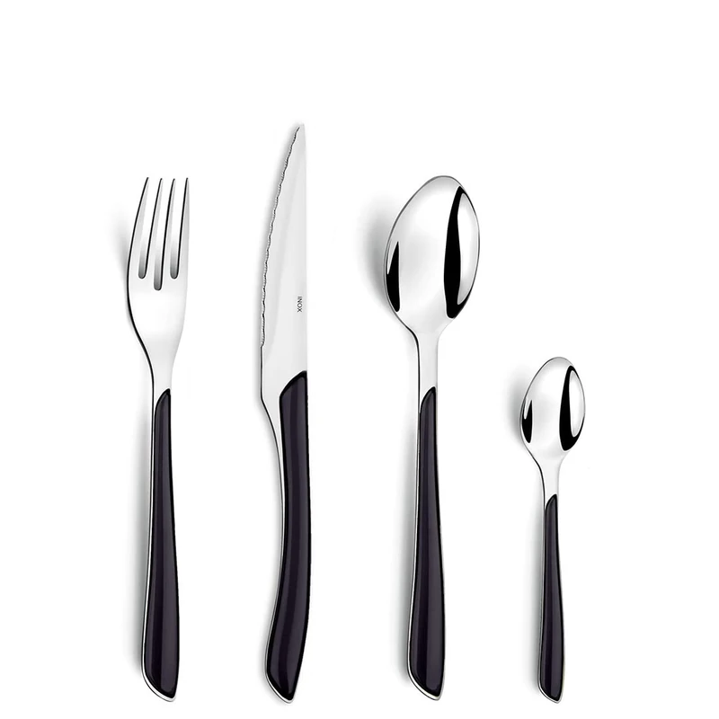 Amefa ECLAT Black 24 Piece Cutlery Set, 6 People