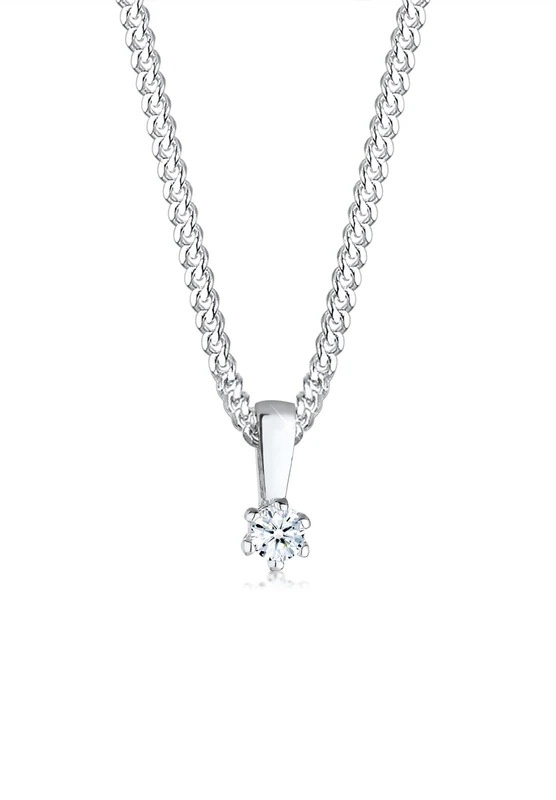 Elli DIAMONDS Necklace Women Pendant Elegant with Diamond (0.06 ct.) in 925 Sterling Silver