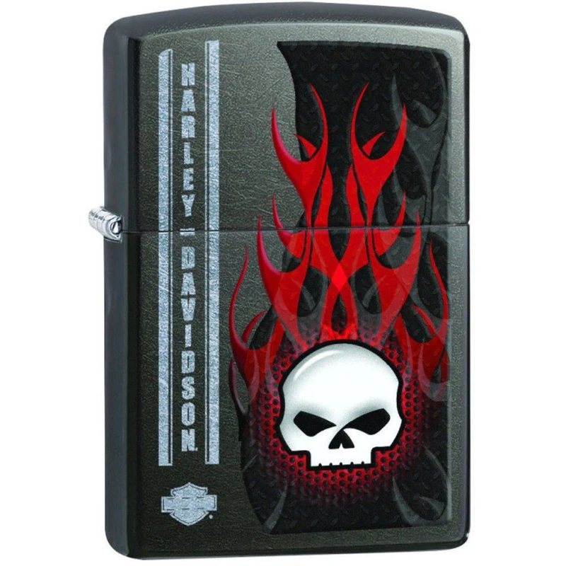 Zippo H-D Skull Windproof Lighter - Grey Dusk - Image 1