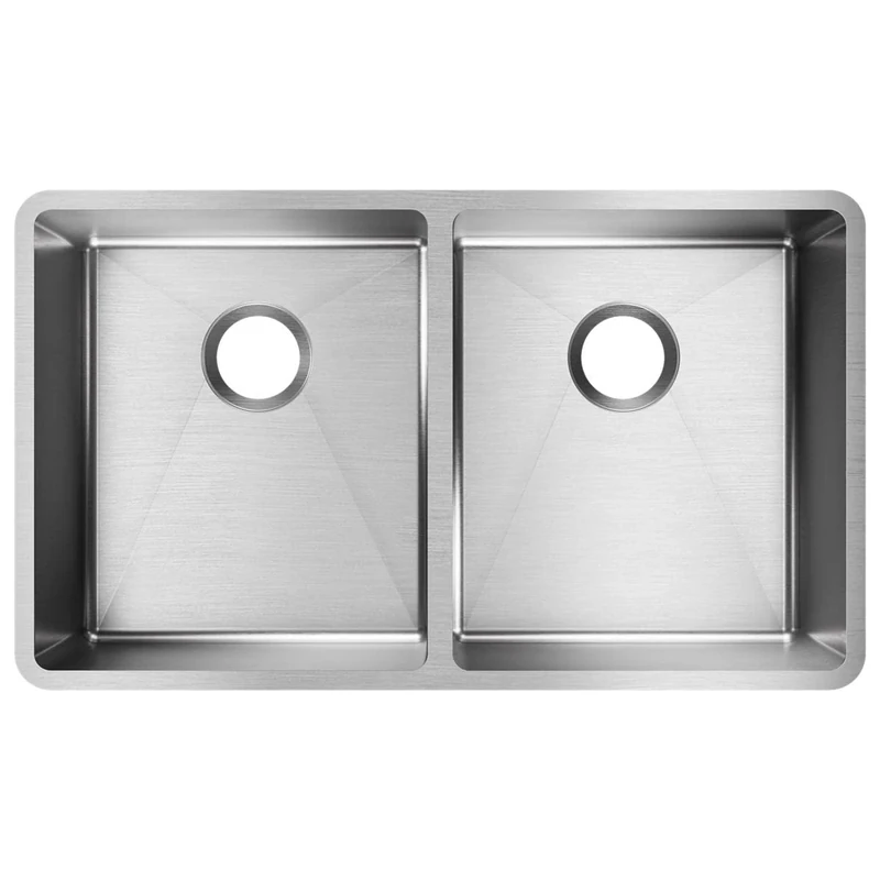 Elkay ECTRU31179 Equal Double Bowl Undermount Kitchen Sink, Stainless Steel