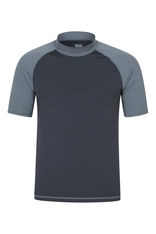 Mountain Warehouse Mens UV Rash Vest - UPF 50+ Dark Grey M - Image 1