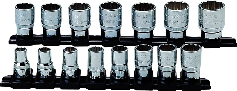 USAG U02359225 - 235 1/2 N/S15 - Set of 15 bihexagonal sockets