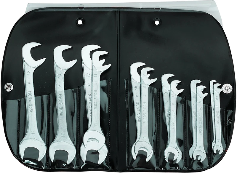 USAG 250 N/SE12 - Set of Twelve Small Double Ended Open jaw Wrenches