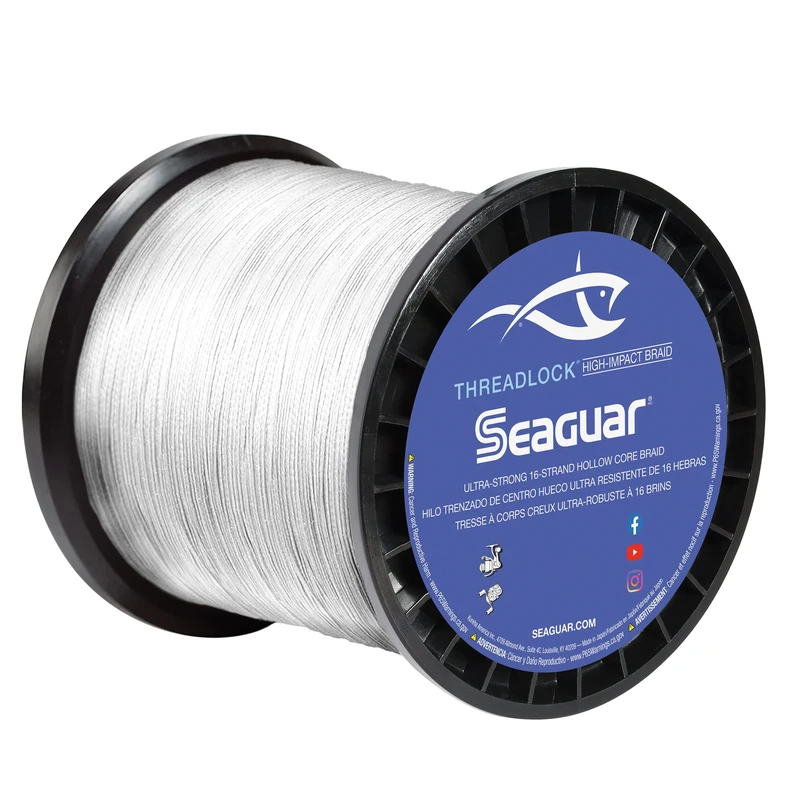 Seaguar Threadlock Braided Fishing Line, Low Visibility White, 80lbs, 600yds - 80S16W600 - Image 1