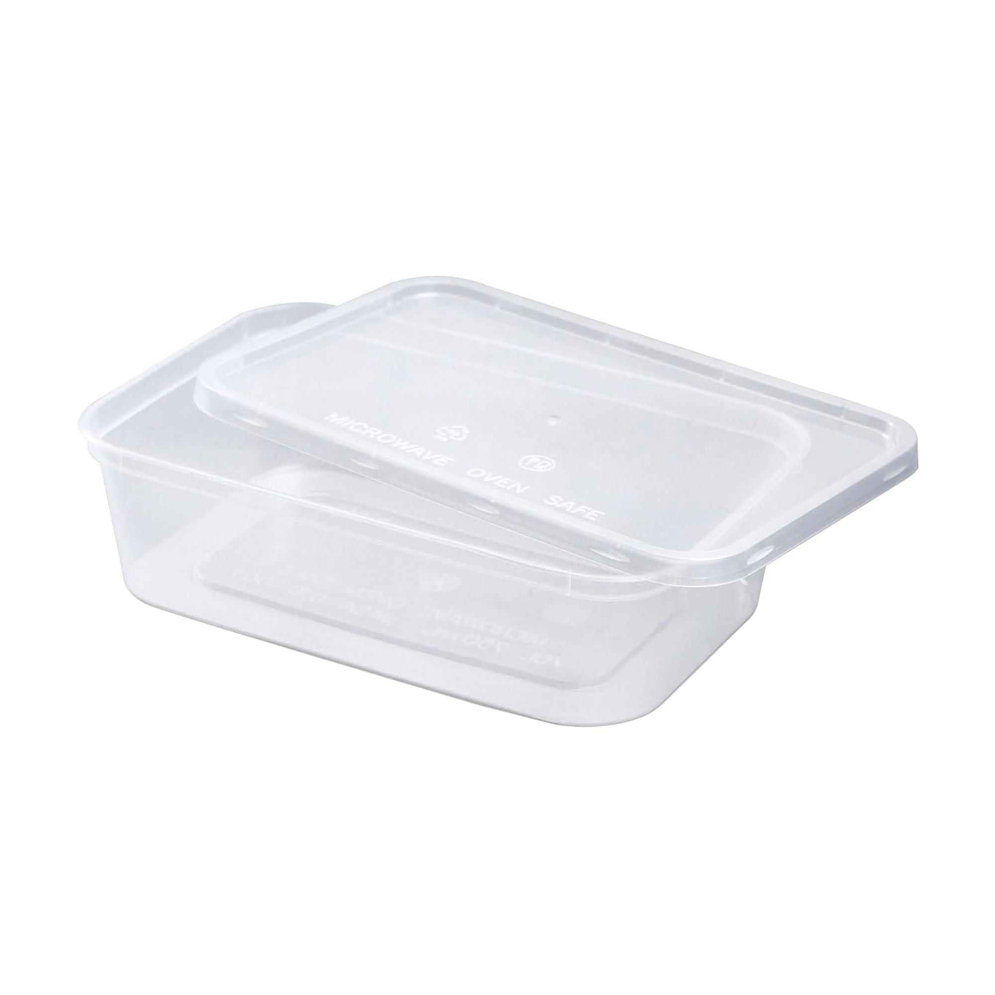 We Can Source It Ltd 50 x 750ml Plastic Microwave & Freezer Safe Food Containers with Lids - BPA-Free, Reusable, Takeaway Meal Prep Containers - Catering Grade Food Storage Boxes for Home & Business