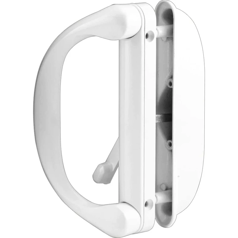 Prime-Line Products C 1275 Sliding Door Handle Set with Latch, White, 1-Pack