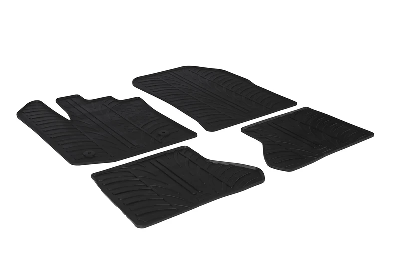 Gledring Rubber Mat Set Compatible with Dacia Dokker 2013- (4-Piece T-Profile + Mounting Clips)