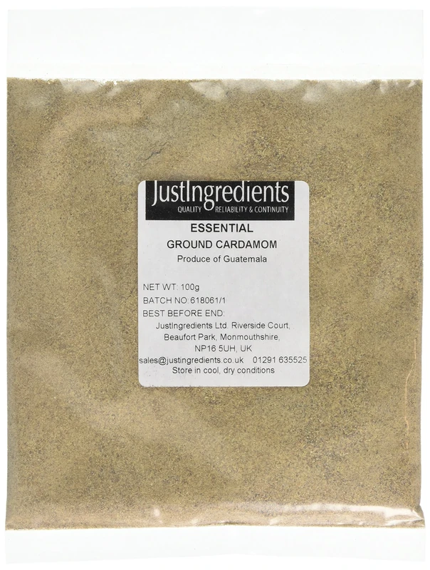 JustIngredients Essentials Cardamom Ground, 100 g - Pack of 5