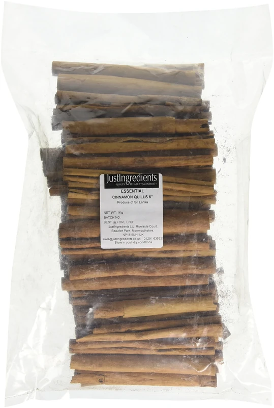 JustIngredients Essentials Cinnamon Sticks/Quills 6 Inch, 1 kg