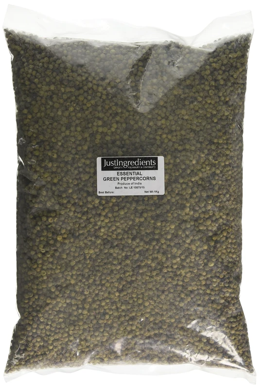 JustIngredients Essentials Green Peppercorns, 1 kg
