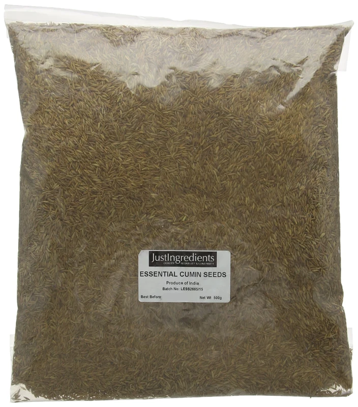 JustIngredients Essentials Cumin Seeds, 1 kg - Pack of 2