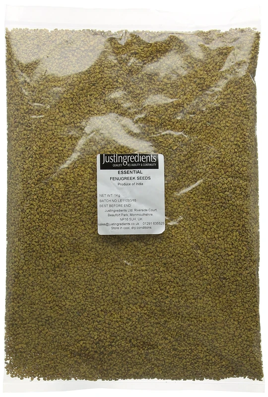 JustIngredients Essentials Fenugreek Seeds, 1 kg - Pack of 5