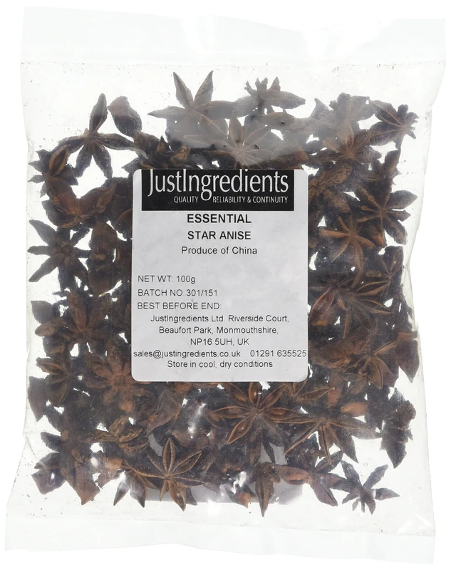 JustIngredients Essentials Star Anise, 100 g - Pack of 5