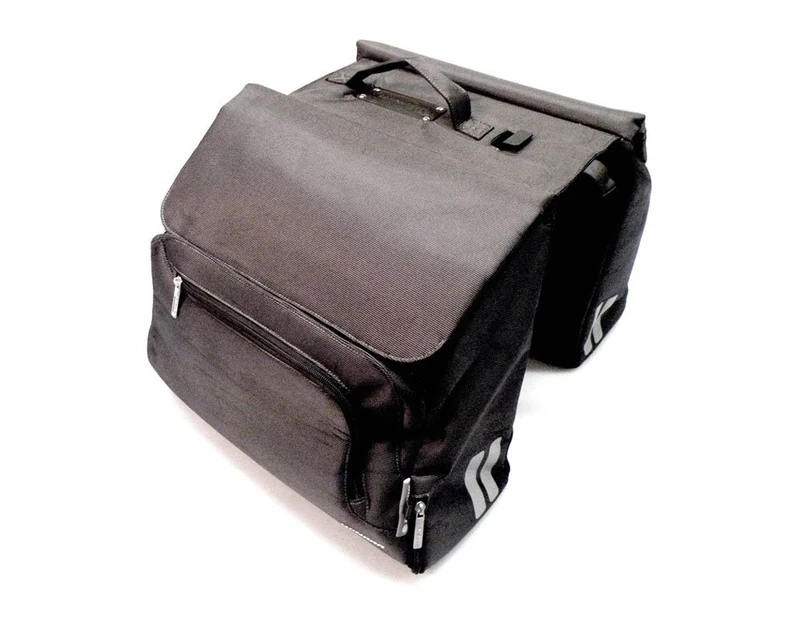 E-Bike Vision 3051700200 Double Pannier Bag, Black, 10 x 6 x 4 cm - Image 1