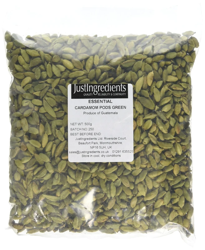 JustIngredients Essentials Cardamom Pods Green, 500 g