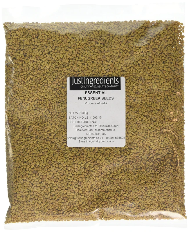 JustIngredients Essentials Fenugreek Seeds, 500 g - Pack of 5 - Image 1