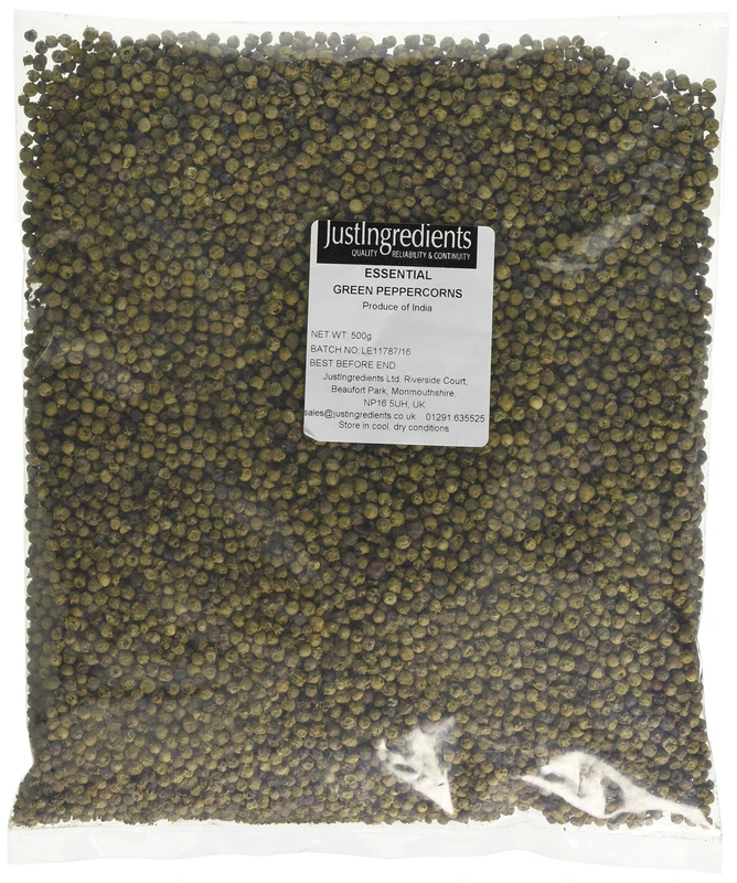 JustIngredients Premier Green Peppercorns 500g - Whole Spice