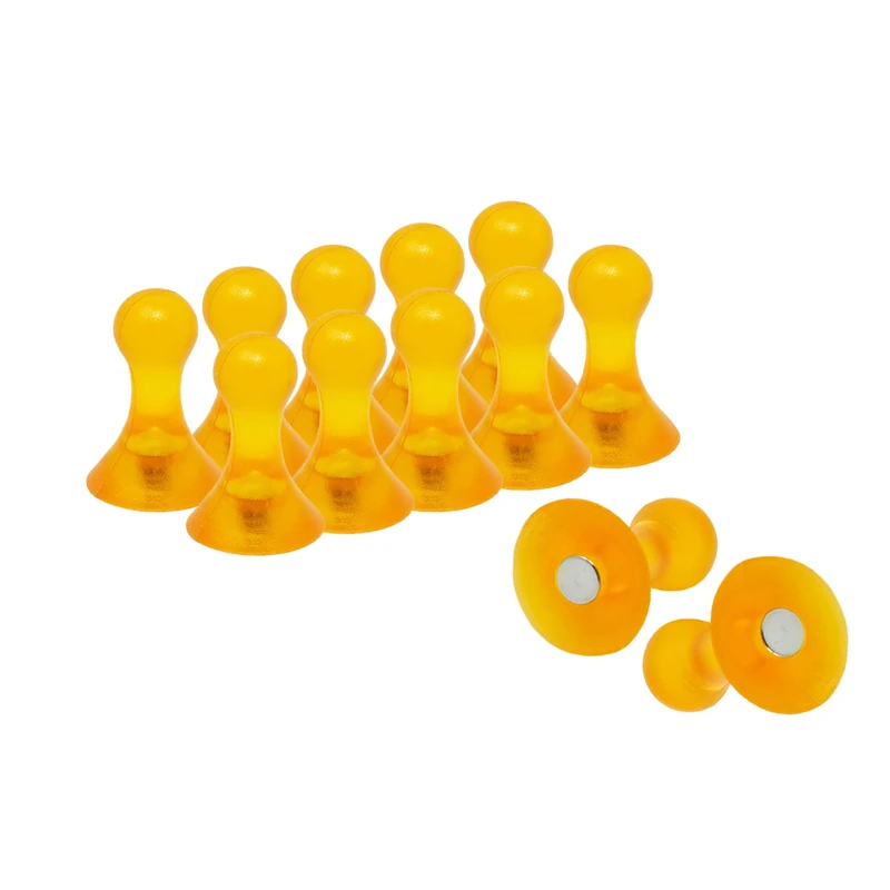 Large Orange Skittle Magnets for Fridge, Whiteboard, Noticeboard, Filing Cabinet - Pack of 60