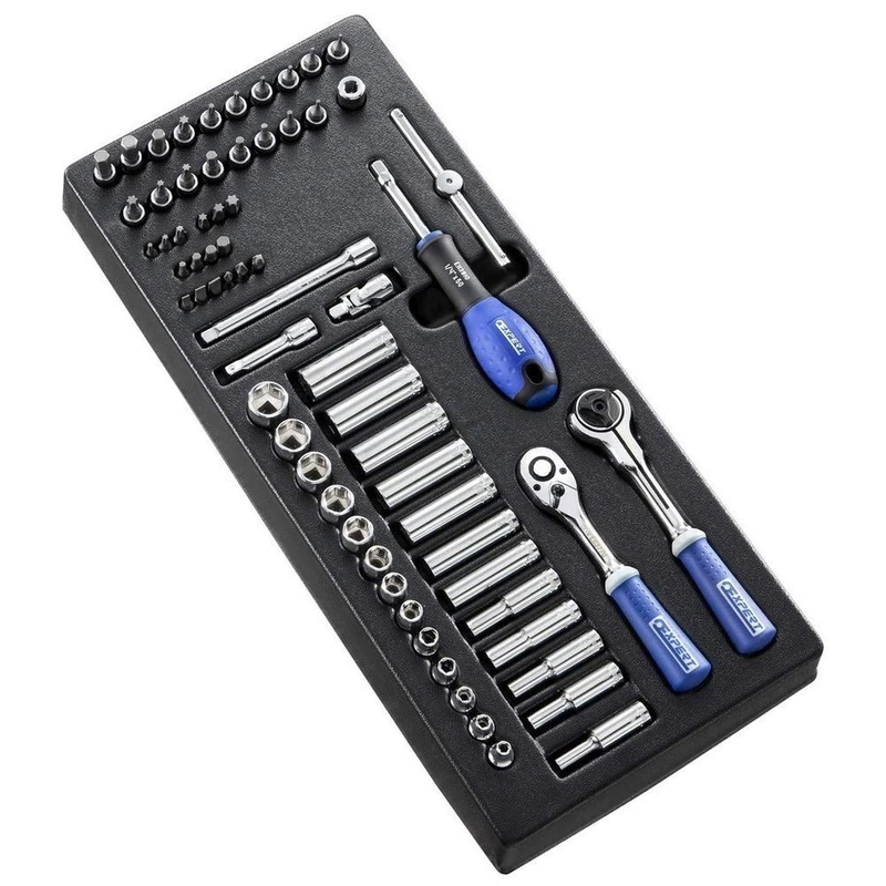 'EXPERT E030715 Module with Sockets and Accessories 1/4 Metric – 67 Pieces