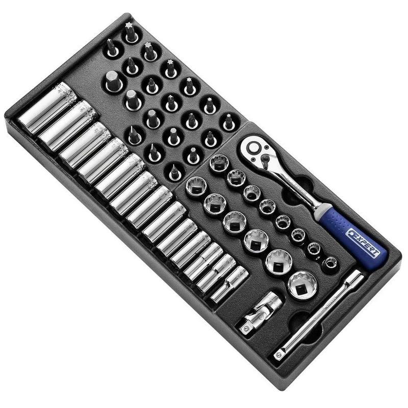 'Expert E031821 – Socket and Accessories Module 3/8 Metricos – 50 Pieces