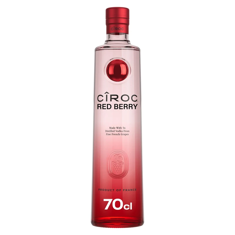 Ciroc Red Berry Flavoured Vodka | 37.5% vol | 70cl | Summer Red and Wild Berries | Delicious & Elegantly Smooth | For a Mixed Drink or Cocktails | Made with Vodka Distilled 5 Times