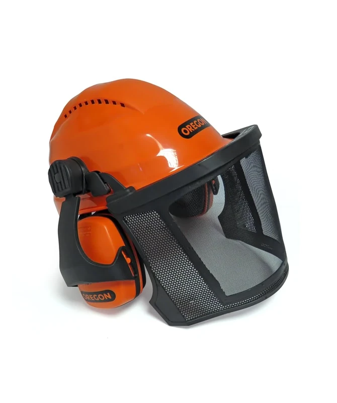 Oregon 562413 Waipoua Professional Chainsaw Safety Helmet with Protective Ear Muff and Mesh Visor, Hard Hat Safety Protection Equipment