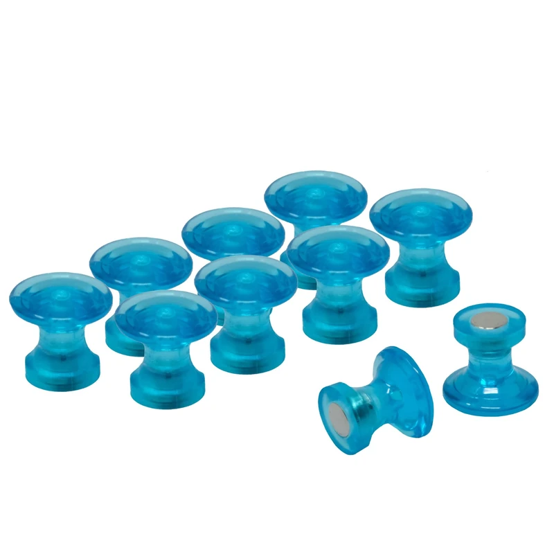 Traditional Light Blue Magnetic Map Pin Magnets for Fridge, Whiteboard, Noticeboard, Filing Cabinet - Pack of 120