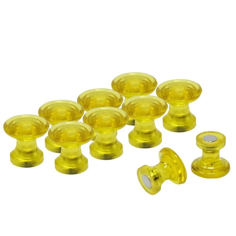 Traditional Yellow Magnetic Map Pin Magnets for Fridge, Whiteboard, Noticeboard, Filing Cabinet - Pack of 120 - Image 1