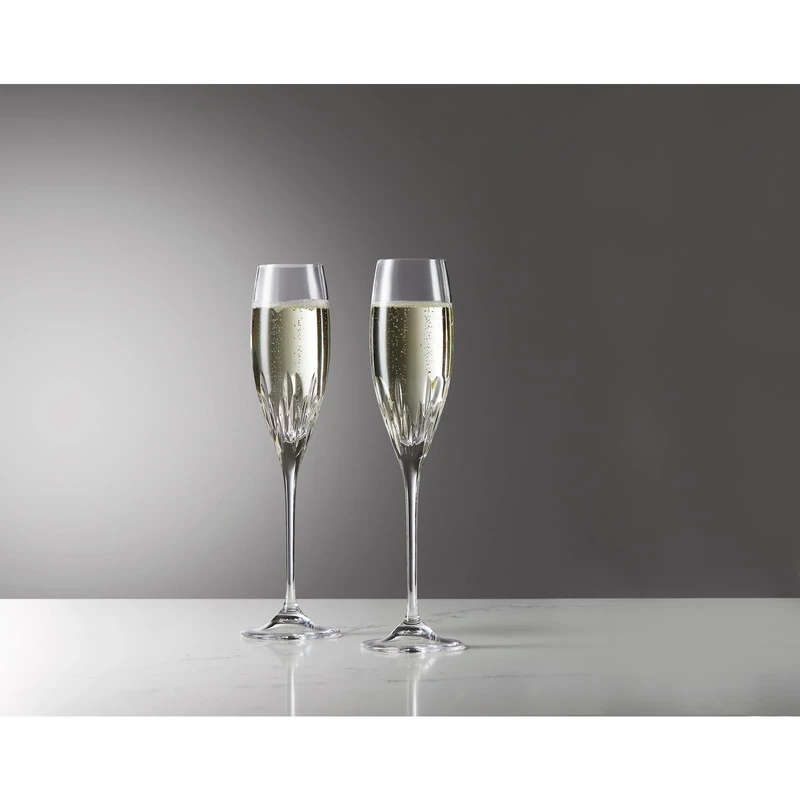 Wedgwood Vera Wang Duchesse 1060185 Flute Pair, Non Lead Crystal