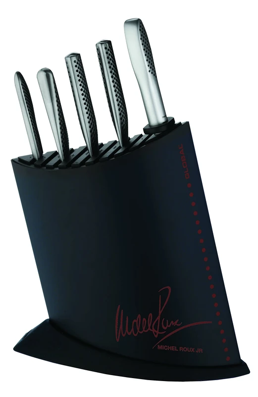 Global Knives by Michel Roux Jr 7 Piece Knife Block Set, Black