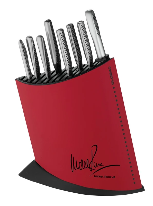 Global Knives by Michel Roux Jr 10 Piece Knife Block Set, Red