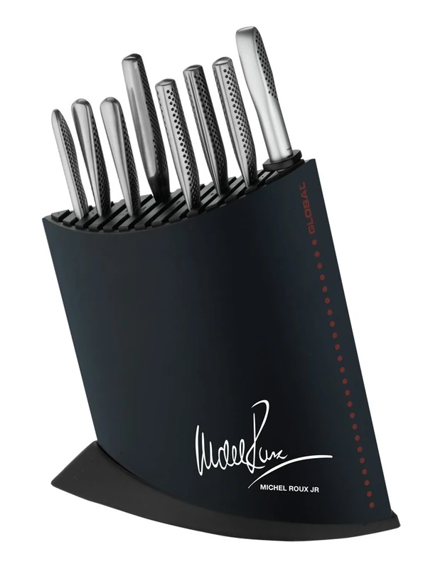 Global Knives by Michel Roux Jr 10 Piece Knife Block Set, Black