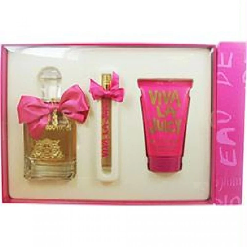 Viva La Juicy by Juicy Couture for Women - 3 Pc Gift Set 3.4oz EDP Spray, 0.33oz EDP Spray, 4.2oz Body Lotion