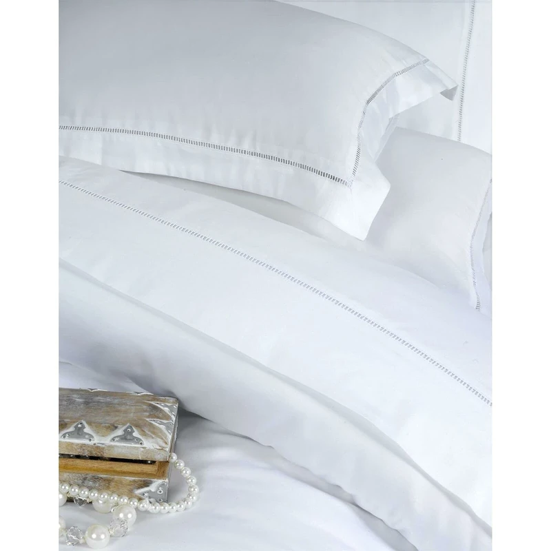 Emma Barclay 1000 Thread Count Duvet Cover in White - Double Bed