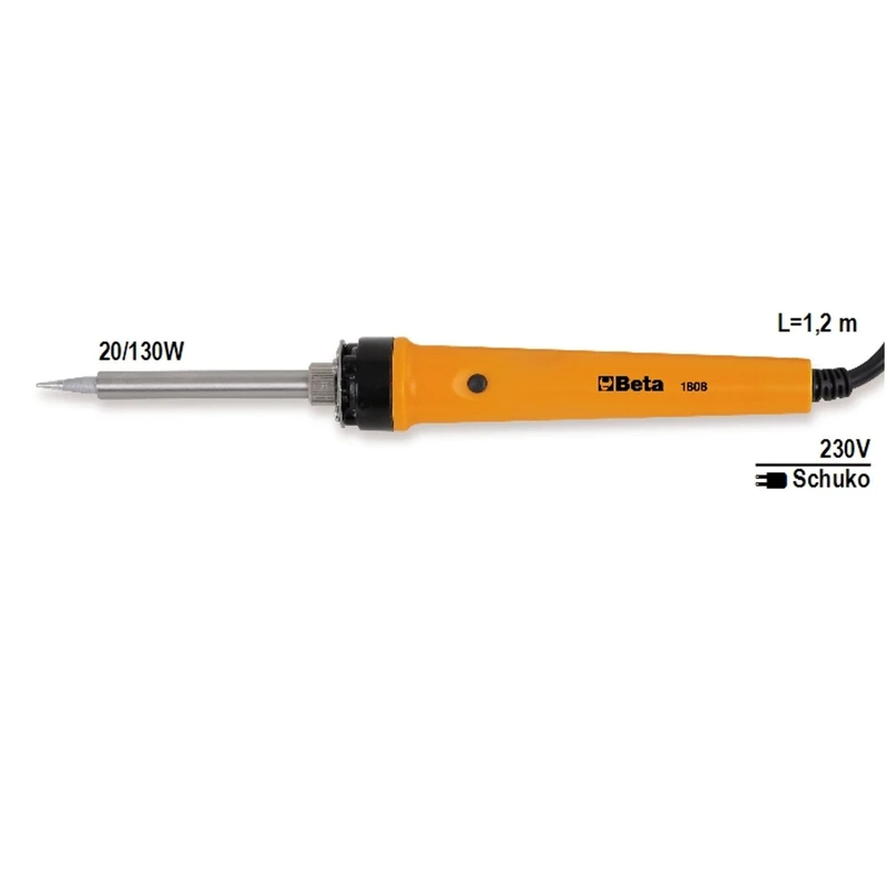 Beta 18080001 Model 1808 Dual Rating Soldering Iron with Steel Tips, 230V, 20/130W