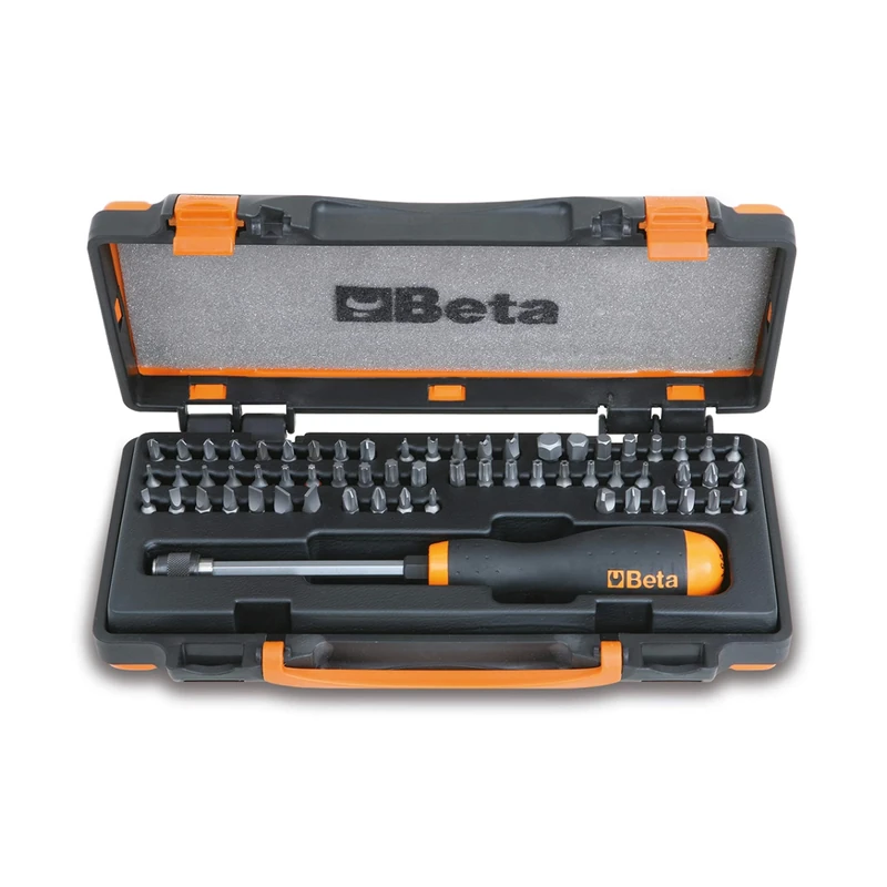 Beta 8610978 Model 861 /C61P Set of 61 Hex Bit & 1 Magnetic Quick Release Bit Holder, 1/4 Hex